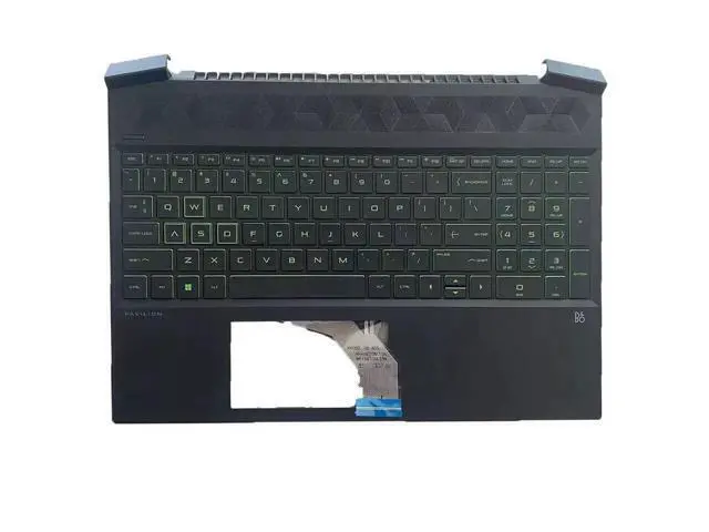 Alt view image 6 of 7 - For Pavilion 15-EC Top Palmrest Keyboard Green Backlit L72597-001 L72598-001