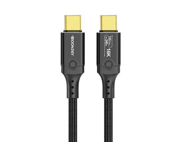 Alt view image 2 of 7 - USB5 / Thunderbolt 5 Active Cable 120Gbps, 240W PD, 16K@60Hz, Dual Type-C, for Laptop, Monitor, eGPU & High-Performance Docking