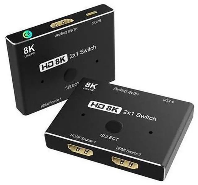 Main image of HDMI 2.1 Switch 2x1 8K@60Hz, 4K@120Hz, for PS5, Xbox, PC, TV Box to Monitor & TV