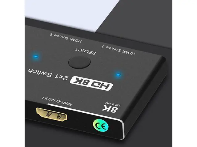Alt view image 3 of 4 - HDMI 2.1 Switch 2x1 8K@60Hz, 4K@120Hz, for PS5, Xbox, PC, TV Box to Monitor & TV