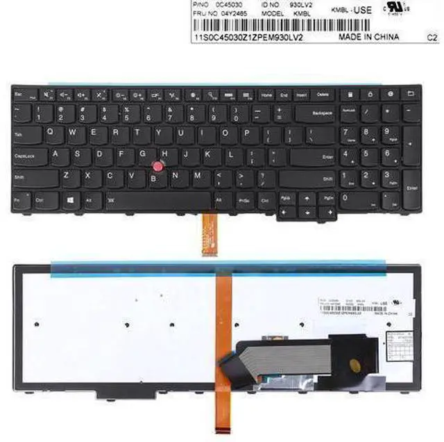 Main image of US Keyboard for ThinkPad E531 T540 BLACK With Point Stick Backlit KMBL 0C45030