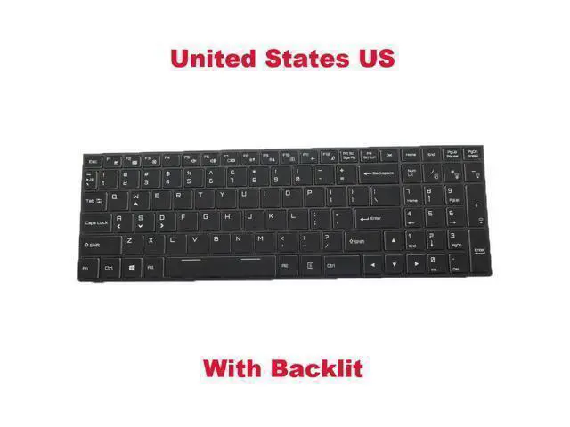 Main image of Backlit English Replacment keyboard Keyboard For CLEVO P650RS MP-13H83U4J4301 6-80-W6701-010-1G