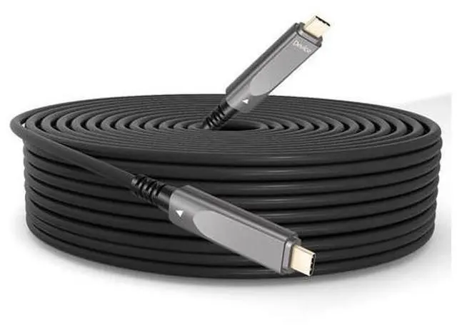 Main image of USB-C Fiber Optic Cable 100W PD, 10Gbps, 8K@60Hz, Bend-Resistant Fiber, for Laptop, Monitor, AR Glasses & Dock