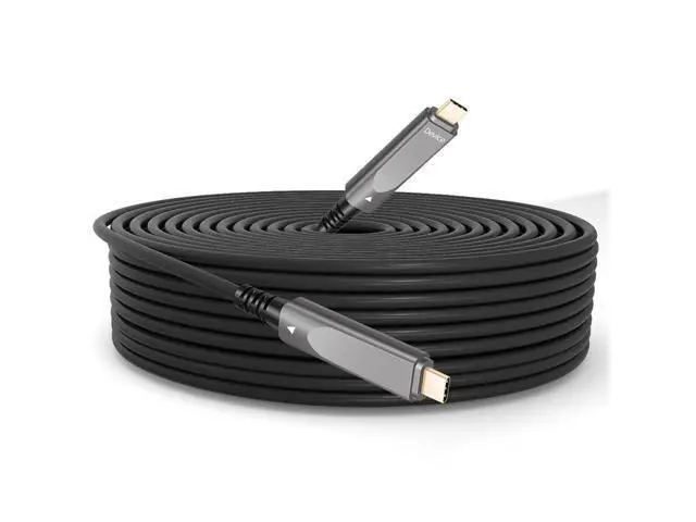 Alt view image 2 of 4 - USB-C Fiber Optic Cable 100W PD, 10Gbps, 8K@60Hz, Bend-Resistant Fiber, for Laptop, Monitor, AR Glasses & Dock