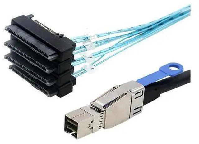 Main image of Mini SAS HD SFF-8644 to SFF-8482 29P 2-in-1 Array Card SATA Data Cable
