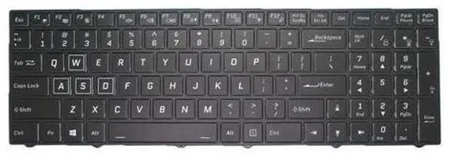 Main image of English US Laptop Keyboard For Sager NP8373 NP8374 NP8375 NP8375-S Backlit