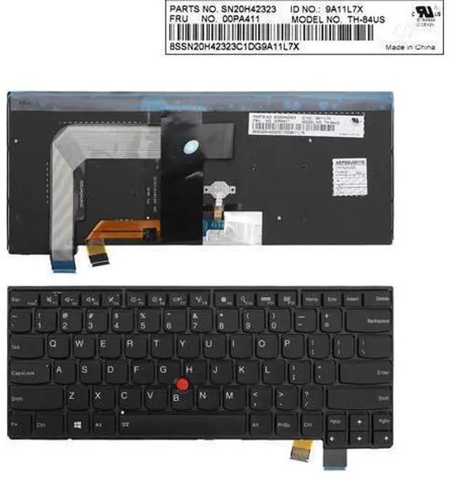 Main image of US Keyboard for ThinkPad T460S T470S BLACK Backlit For Win8 00PA411 SN20H42323