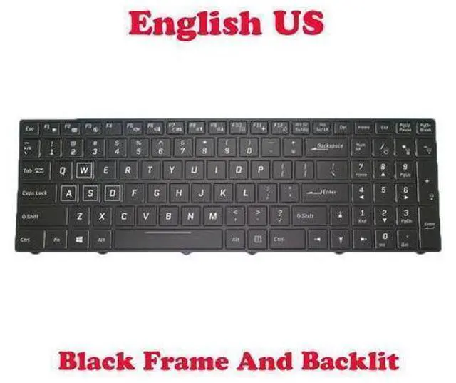 Main image of English Backlit Keyboard For CLEVO N850 N950 CVM15F23USJ430D 6-80-N8500-011-1