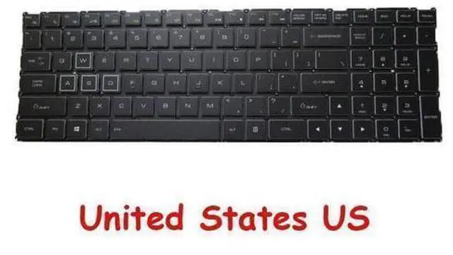 Main image of Laptop White color Keycap Backlit Keyboard For 15G870 15GD870 15G87 English US
