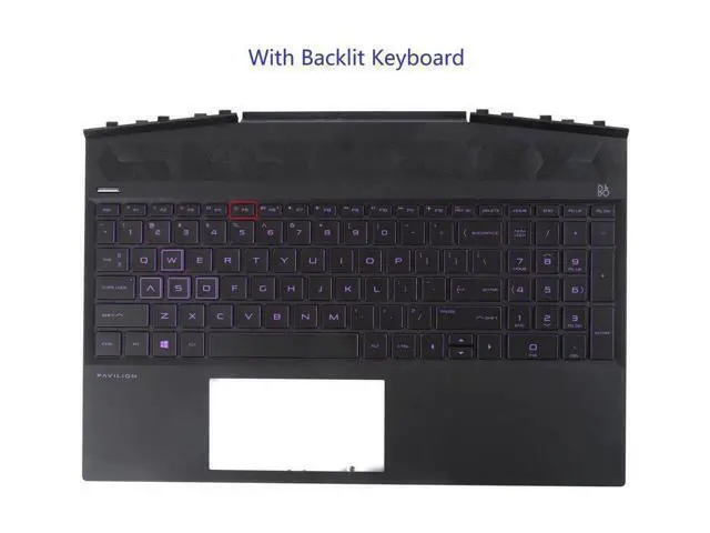 Alt view image 3 of 6 - for Gaming Pavilion 15-DK 15-DK0126TX TPN-C141 Palmrest Upper Case Touchpad with Backlight Keyboard, Compatible with L57596-001 Purple