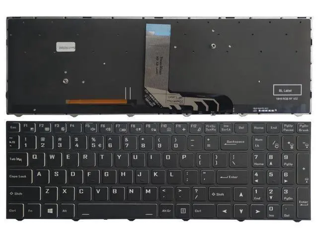 Main image of US Backlit Keyboard For CLEVO CVM18H93US9430 CVM18H93US9430B 6-80-PC510-010-1
