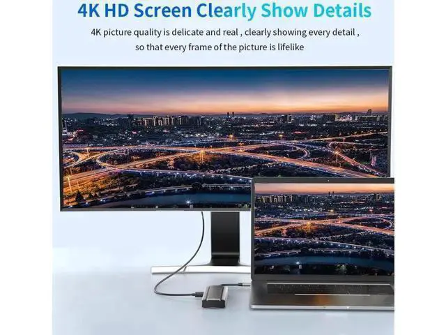 Alt view image 3 of 5 - 6 in 1 sata SSD HUB USB C Dock Station with Disk Storage Function USB 3.0 Type C to HDMI-Compatible Laptop For Macbook Laptop Pc