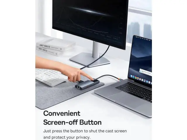 Alt view image 7 of 7 - Baseus USB C Hub, 10Gbps USB C Docking Station with 3 USB A/C Data Ports, 4K@60Hz HDMI, Gigabit Ethernet, 100W PD, 6 in 1 USB C Dock Compatible for iPhone 15//HP/Mac/iPad/Microsoft/Steam Deck