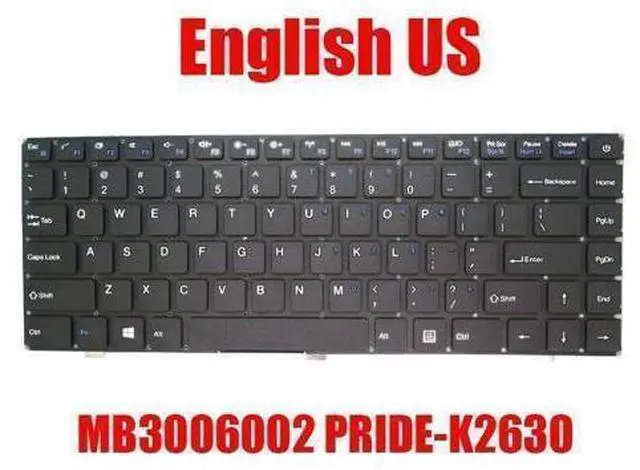 Main image of US Keyboard For Chuwi LapBook Air 14.1 CWI529 CWI539 MB3006002 PRIDE-K2630 Black