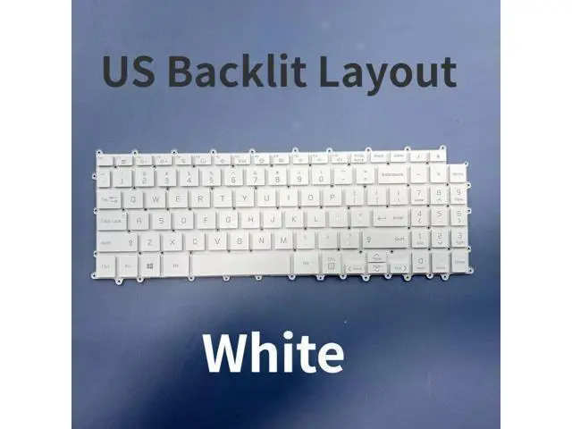 Alt view image 4 of 5 - New Backlit US Keyboard White For 16Z90P 16Z90P-G 16Z90P-K 16Z90P-N No Frame