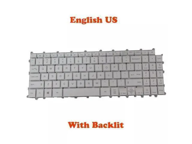 Alt view image 5 of 5 - New Backlit US Keyboard White For 16Z90P 16Z90P-G 16Z90P-K 16Z90P-N No Frame