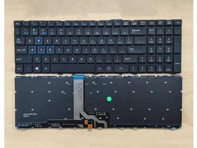 Main image of replacement keyboard for Machenike F117-V/V56T VA65T VSG65 F117-VC F117-VD/VG US RGB backlit