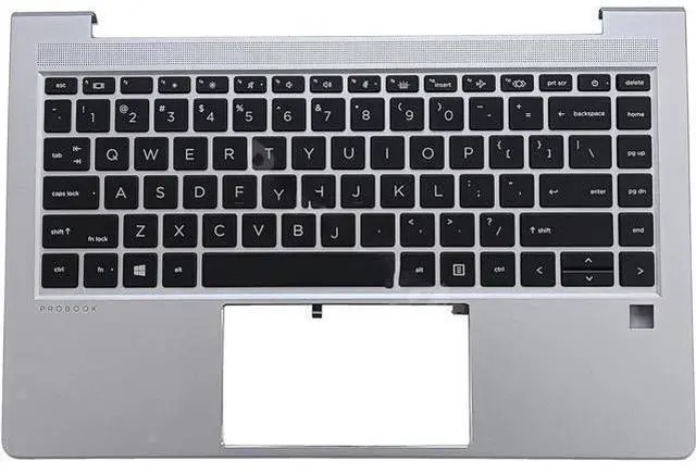 Main image of Replacement Laptop Backlit US Keyboard for ProBook 440 G9 445 G9 N01287-001 Silver Palmrest Top