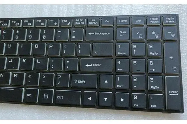 Alt view image 3 of 5 - replacement keyboard for Clevo Sager NP8157 NP8155 NP8156 US Color Backlit Crystal