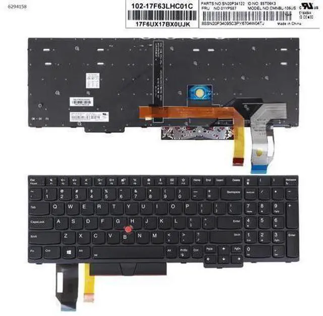 Main image of Keyboard for IBM E580 BLACK With Point Stick Backlit PK131672A24 CMNBL-106US