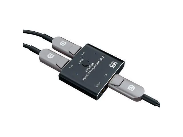 Alt view image 2 of 4 - DisplayPort 2.1 Bi-Directional Switch 16K@60Hz, 4K@240Hz, 2-in-1 / 1-in-2, Aluminum Shell, for Gaming Console, PC & Monitor