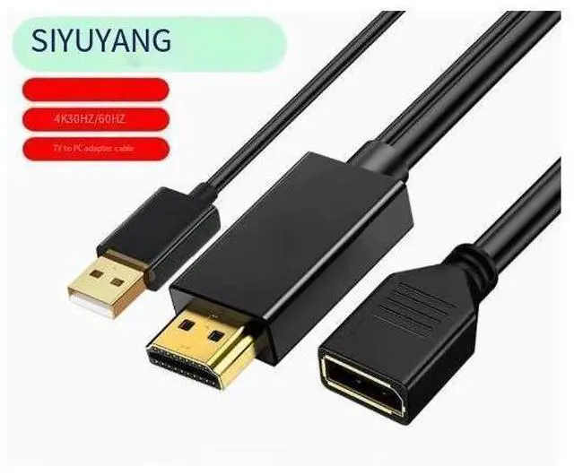 Main image of HDMI to DisplayPort Active Adapter Cable 4K@60Hz, 144Hz, for Gaming Monitor, Laptop, PC to DP Display (Unidirectional, USB Powered)