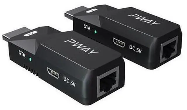 Main image of HDMI Extender over Cat5e/6 50m (164ft), 1080P@60Hz, POC Power, EDID Learning, for Projector, TV & Monitor