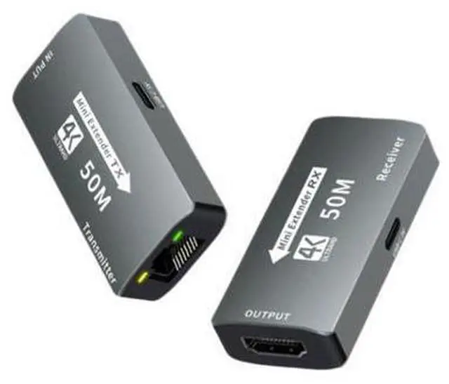 Main image of HDMI Extender over Cat5e/6 50m, 4K@30Hz, for PC, Set-Top Box, Projector & TV