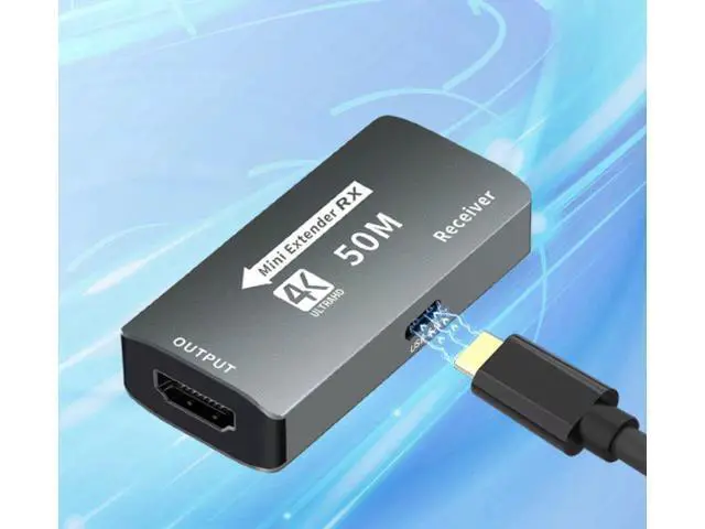 Alt view image 4 of 4 - HDMI Extender over Cat5e/6 50m, 4K@30Hz, for PC, Set-Top Box, Projector & TV