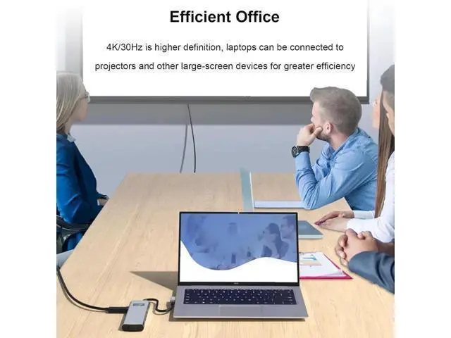 Alt view image 2 of 7 - 12 in 1 Type C Adapter, USB C Hub with 4K, VGA, HD, 3.5mm Audio, RJ45, SD/TF, USB3.0x3