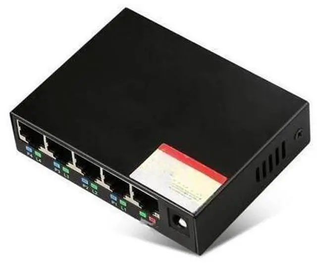 Main image of 5 Ports POE 10/100 Mbps ligent Switch RJ45 Networking Switch Wireless AP Power Supply DC 48V Monitoring Camera