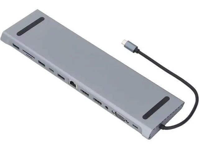 Alt view image 2 of 7 - Hub Docking Station, 12 in 1 100W Fast Charging Type C Laptop Docking Station, USB C Dock, Multiport Adapter Hub, for Office
