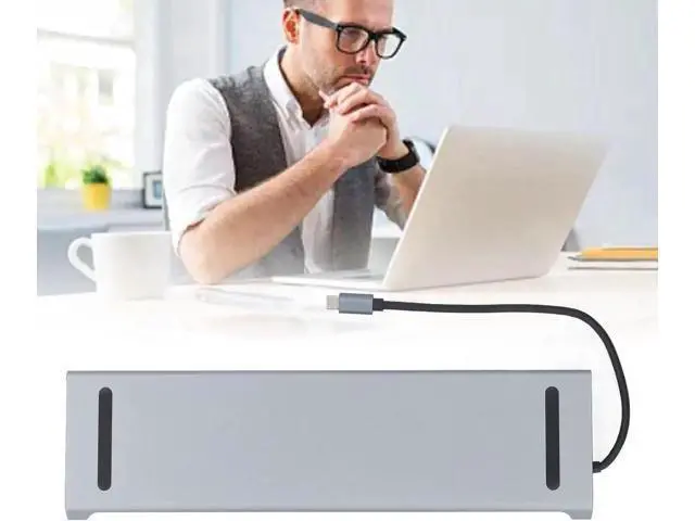 Alt view image 3 of 7 - Hub Docking Station, 12 in 1 100W Fast Charging Type C Laptop Docking Station, USB C Dock, Multiport Adapter Hub, for Office