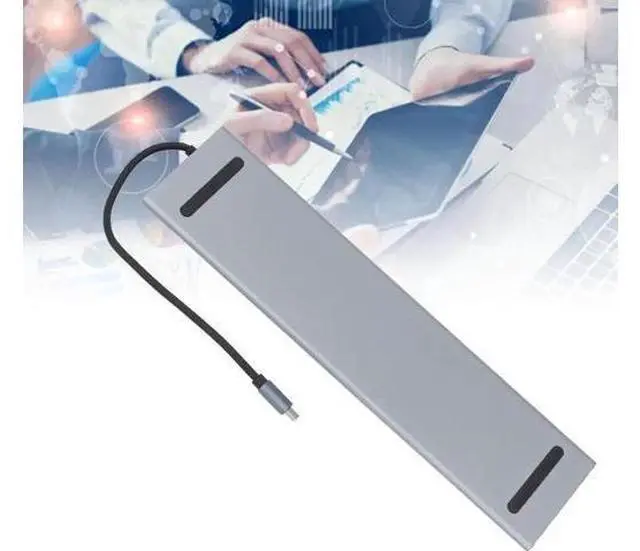 Alt view image 6 of 7 - Hub Docking Station, 12 in 1 100W Fast Charging Type C Laptop Docking Station, USB C Dock, Multiport Adapter Hub, for Office