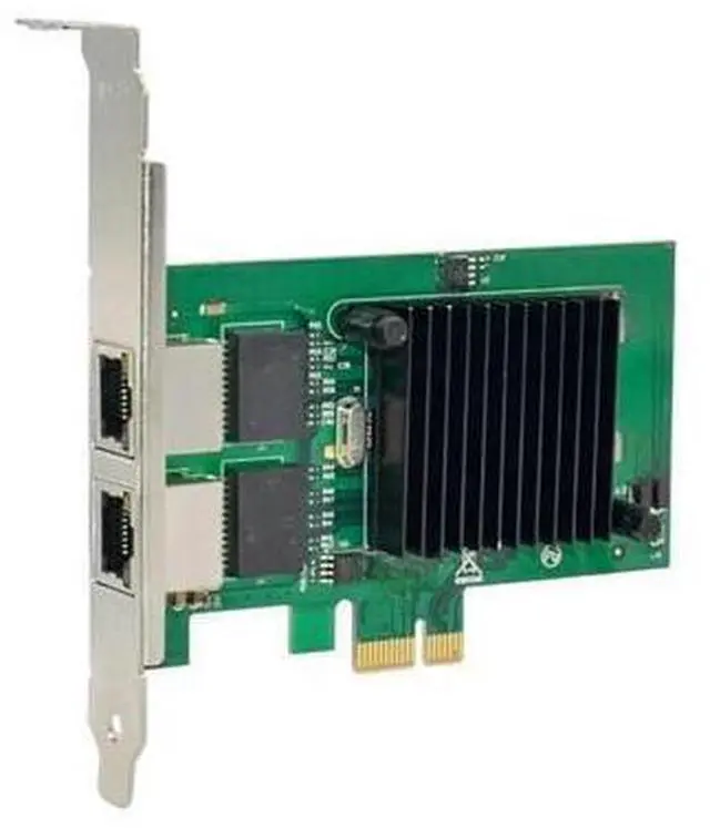 Main image of PCI-E X1 To Gigabit Ethernet electrical port network card 1000M PCIe dual electrical port RJ45 82575EB chipset 2 port lan card