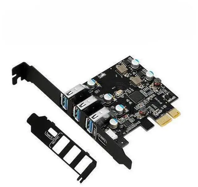 Main image of FOR PCIE Three-port USB 3.0 + Type-C Adapter Card PCI-E To USB + TYPEC Expansion Card SATA Power Supply