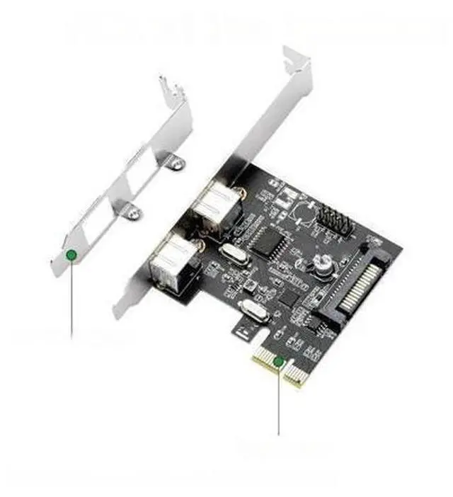 Main image of PCI Express 2 Ports PS//2 PC Keyboard Mouse Adapter Expansion Card with 4 Pin Power Connector