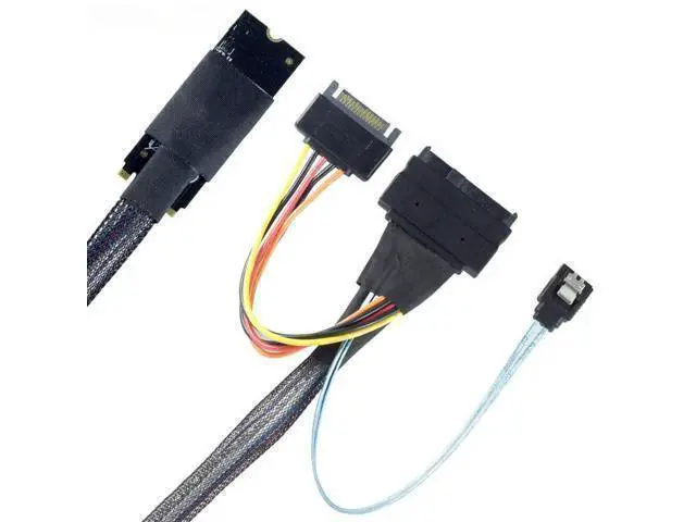 Main image of M. 2 SFF-8643 to U.2 SAS SFF-8639 with SATA 15P and 7P Server Adapter Cable