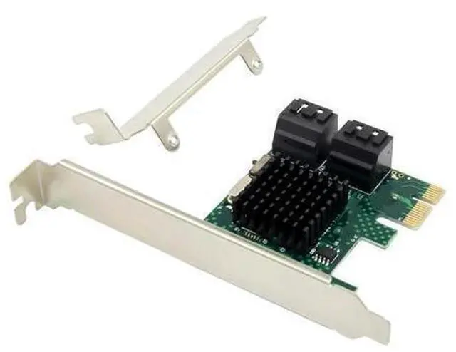 Main image of ASM1061 PCI-E to 4 Port SATA 3.0 to PCIe x1 GEN3 Expansion Adapter Card SATA3.0 controller
