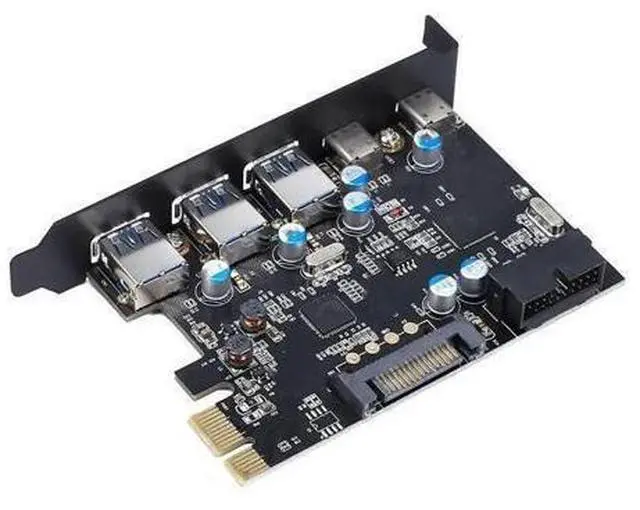 Main image of PCI Express Card to 3 PORTS USB 3.0 2 PORTS USB3.1 Type C Internal USB 3.0 20PIN 7 Ports USB HUB pcie to Type-c Converter Card