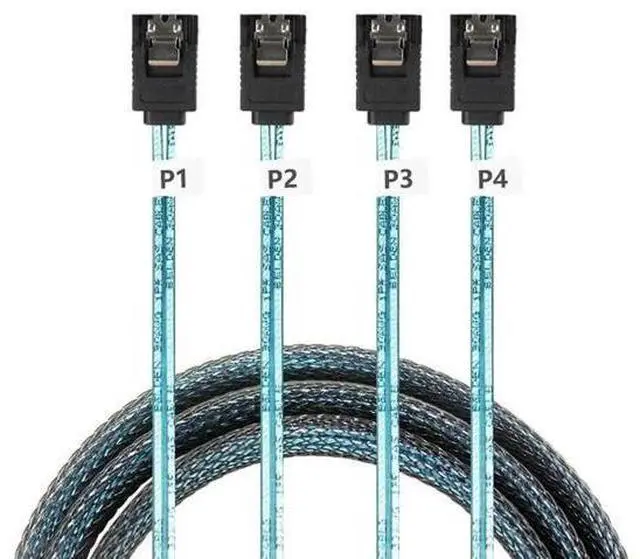 Main image of FOR Hard Drive Cable MINISAS 4-to-4 SATA 6G Data Cable 4 Pairs 4Sata Cable SAS to SATA 1M