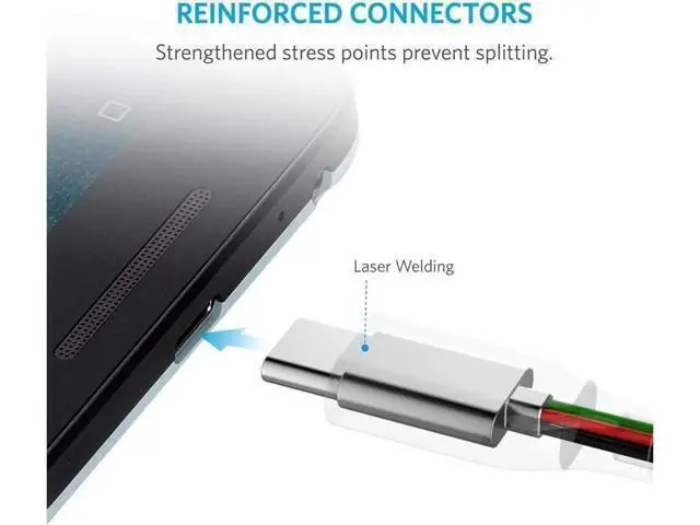 Alt view image 5 of 7 - USB C Cable (USB 3.0), USB A to USB C Charger (3ft) Fast Charging Cord Compatible with Samsung Galaxy Note 9 S9 S8 Note 8, LG V30 G6 G5, Pixel, Nintendo Switch-Black