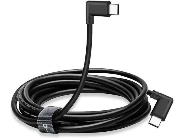 Alt view image 7 of 7 - 10Feet / 3M Oculus Quest Cable, USB C to USB Type C Cable 3A 90 Degree Type C Quick Charge Cable for Oculus Quest Link VR Quick Charge Cable for Phone Tablet Oculus Link Headset Cable (10ft)d