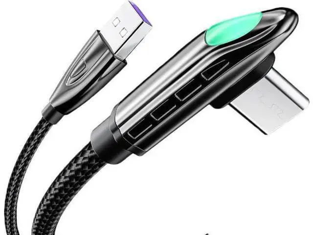 Main image of 66W USB C to USB C Cable Right Angle 90 Degree 6A PD QC 4.0 Type C to Type C Cable Super Fast Charging USB C Cable(3.3ft, 1 Pack)