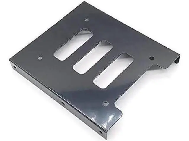 Alt view image 5 of 6 - 2.5 to 3.5 Inch Hard Disk Metal Bracket Adapter HDD Holder with IDE 4P Male to SATA 15 Pin Cable SATA 3.0 Cable for Desktop PCSSD Server (Blue)