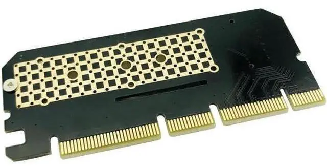Main image of PCIE to M2 Adapter PCI Express PCI E 3.0 X4 X8 X16 to M.2 NGFF M Key Connector M2 Nvme PCIE SSD Heatsink SSD Riser Card with LED