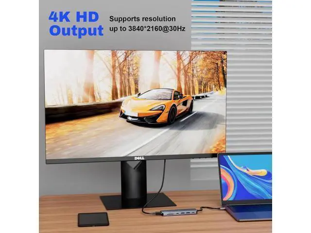 Alt view image 3 of 7 - USB C Hub, USB Hub to HDMI Multiport, USB C Dongle Adapter 7 in 1 with 4K HDMI Output, 2*USB 3.0 Ports,SD/Micro SD Card Reader,100W PD, USB C Data Port For Type C Devices