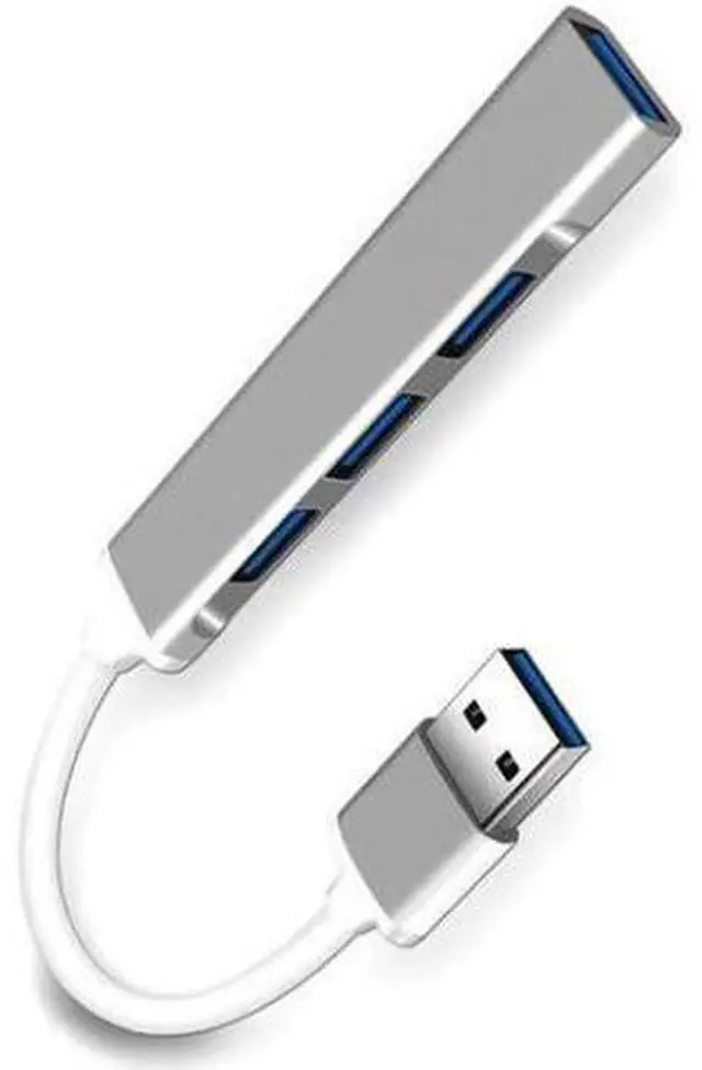 Main image of USB3.0 Hub, 4 Ports USB 3.0 Aluminum Data Hub, Up to 5 Gbps SuperSpeed USB Splitter Adapter for Desktop PC/Laptop, Phones, and More-Gray