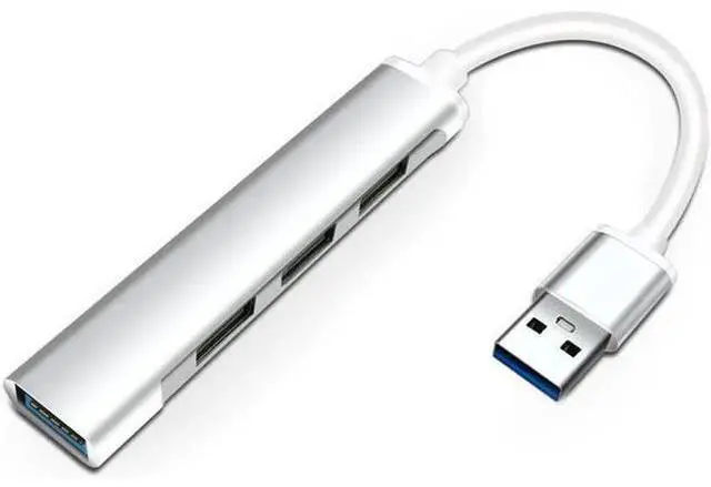 Main image of USB C Hub 4 Ports USB3.0 to 4 X USB 3.0 Hub Adapter for MacBook, Mac Pro, Mac mini, iMac, Surface Pro, XPS, PC, Flash Drive, Mobile HDD-Silver