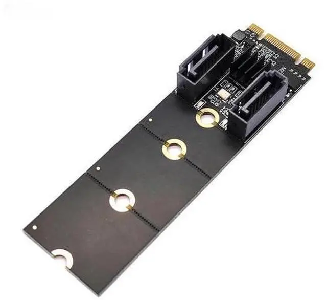 Main image of FOR NGFF M2 NVME to SATA3.0 6Gb Card Adapter M.2 Key-M PCIE NVME to Dual SATA 3.0 Expanion Card Riser Converter JMB582 PCIE 3.0 Chip